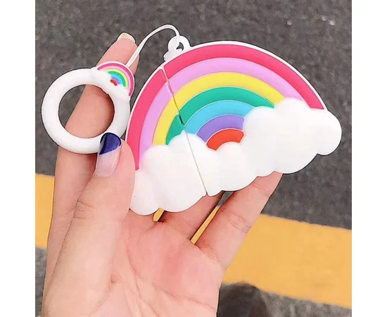 Силиконовый футляр Fairy Tale series для наушников AirPods 1/2 Rainbow