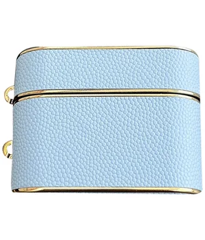 Кожаный футляр Suitcase для наушников AirPods 3 Blue