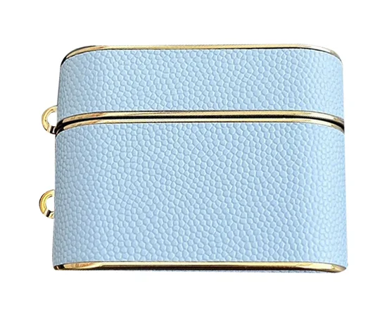 Кожаный футляр Suitcase для наушников AirPods 3 Blue