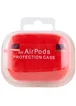 Силиконовый футляр с микрофиброй для наушников Airpods Pro Красный / Red