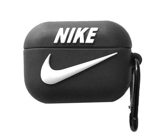 Силиконовый футляр Brand для наушников AirPods 3 + карабин Nike Black