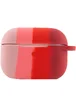 Силиконовый футляр Colorfull для наушников AirPods Pro Розовый / Красный