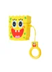 Силиконовый футляр SpongeBob series для наушников AirPods + кольцо Sponge Bob / Желтый