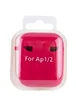Силиконовый футляр с микрофиброй для наушников Airpods 1/2 Красный / Rose Red