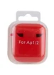 Силіконовий футляр з мікрофіброю для навушників Airpods 1/2 Червоний / Red