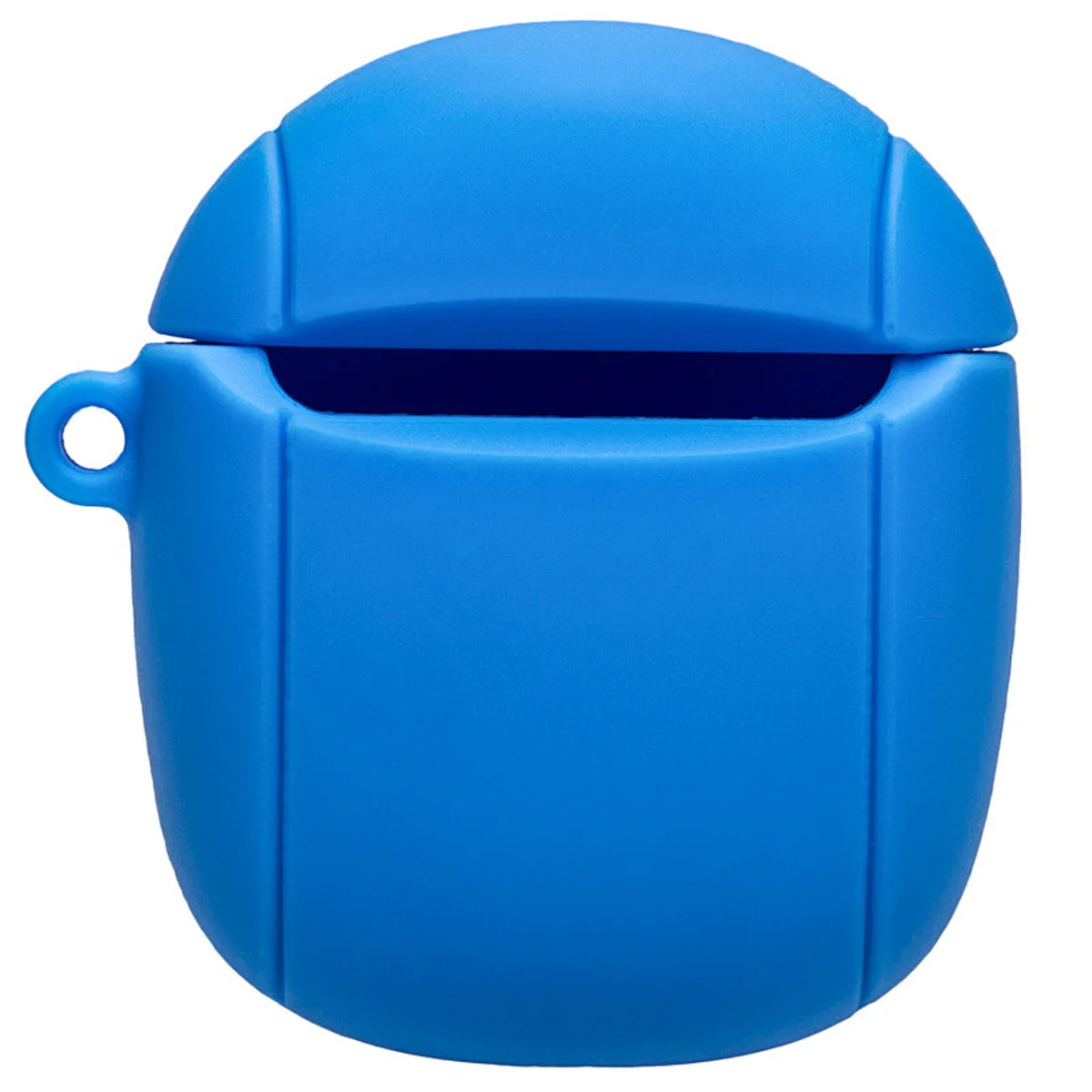 Силиконовый футляр Marvel & DC series для наушников AirPods + карабин Капитан Америка/Синий