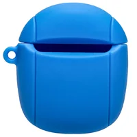 Силиконовый футляр Marvel & DC series для наушников AirPods + карабин Капитан Америка/Синий