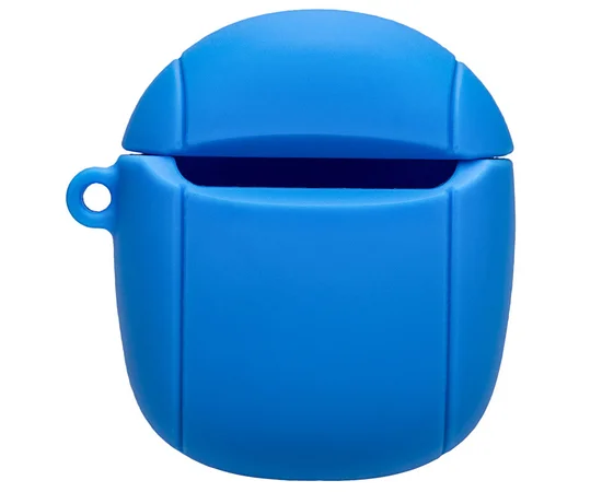 Силиконовый футляр Marvel & DC series для наушников AirPods + карабин Капитан Америка/Синий