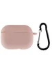 Силиконовый футляр New с карабином для наушников Airpods Pro Розовый / Pink Sand