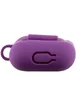 Силиконовый футляр New с карабином для наушников Airpods 1/2 Фиолетовый / Grape
