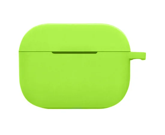 Силиконовый футляр New с карабином для наушников Airpods Pro Салатовый / Neon green