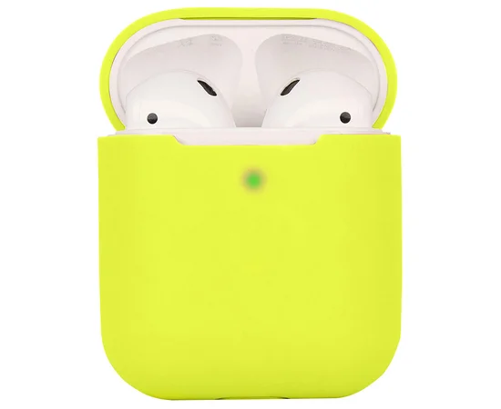 Силиконовый футляр для наушников AirPods 1/2 Желтый / Bright Yellow