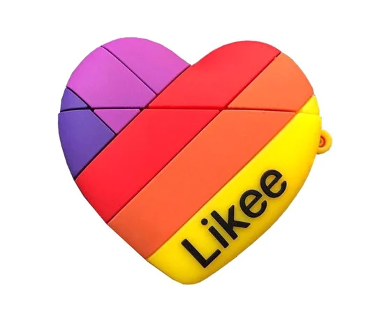 Силиконовый футляр Logo series для наушников AirPods 1/2 + карабин Likee