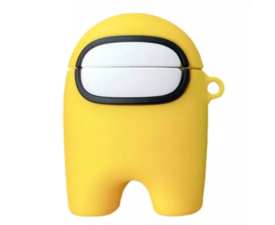 Силиконовый футляр Among Us для наушников AirPods 1/2 + кольцо Желтый