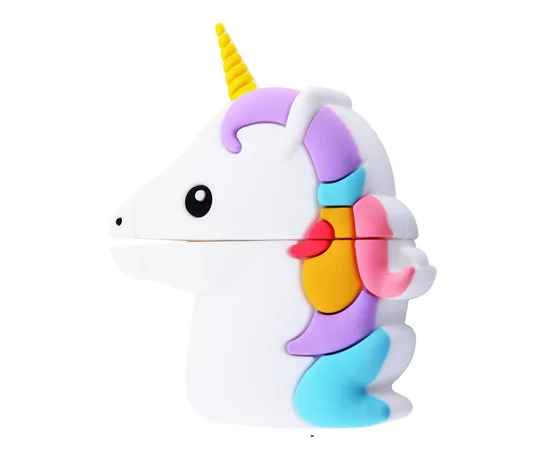 Силиконовый футляр Unicorn series для наушников AirPods 1/2 Фиолетовый