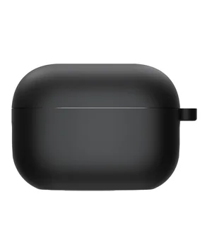Силиконовый футляр с микрофиброй для наушников Airpods 3 Черный / Black