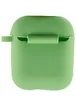 Силиконовый футляр New с карабином для наушников Airpods 1/2 Мятный / Mint