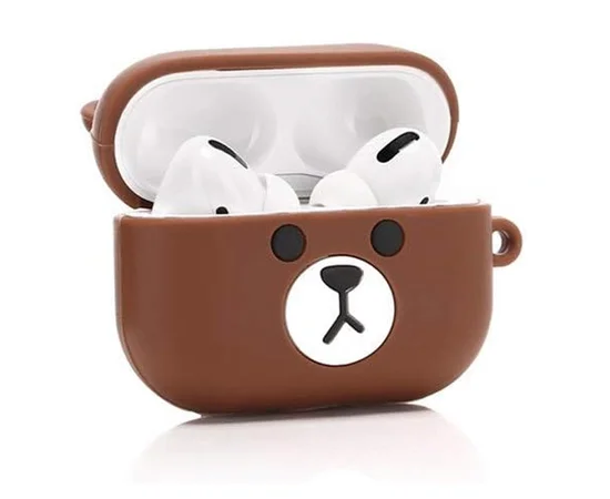 Силиконовый футляр Cartoons&Heroes для наушников AirPods 3 + кольцо Мишка