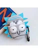 Силиконовый футляр Rick and Morty series для наушников AirPods + карабин Рик