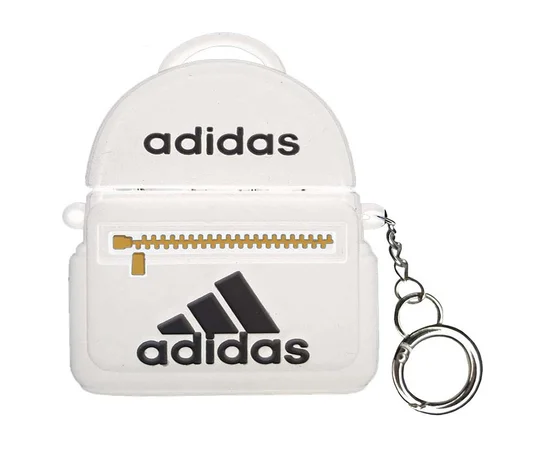 Силиконовый футляр Brand для наушников AirPods Pro + кольцо Adidas Bag White