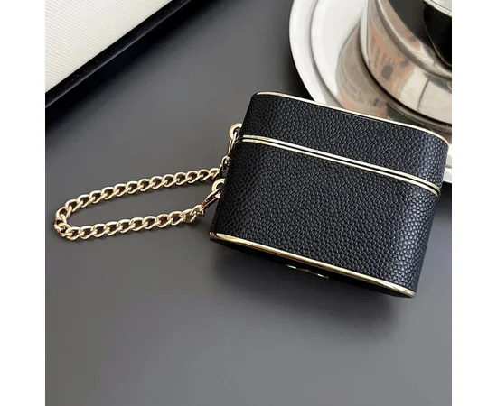 Кожаный футляр Suitcase для наушников AirPods 3 Black