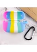 Силиконовый футляр Colorfull для наушников AirPods Pro Темно-розовый / Голубой