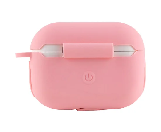 Силиконовый футляр New с карабином для наушников Airpods Pro Розовый / Light pink