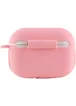 Силиконовый футляр New с карабином для наушников Airpods Pro Розовый / Light pink