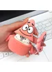Силиконовый футляр SpongeBob series для наушников AirPods + кольцо Patrick / Розовый