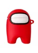 Силиконовый футляр Among Us для наушников AirPods 1/2 + кольцо Красный
