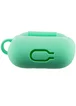 Силиконовый футляр New с карабином для наушников Airpods 1/2 Зеленый / Spearmint