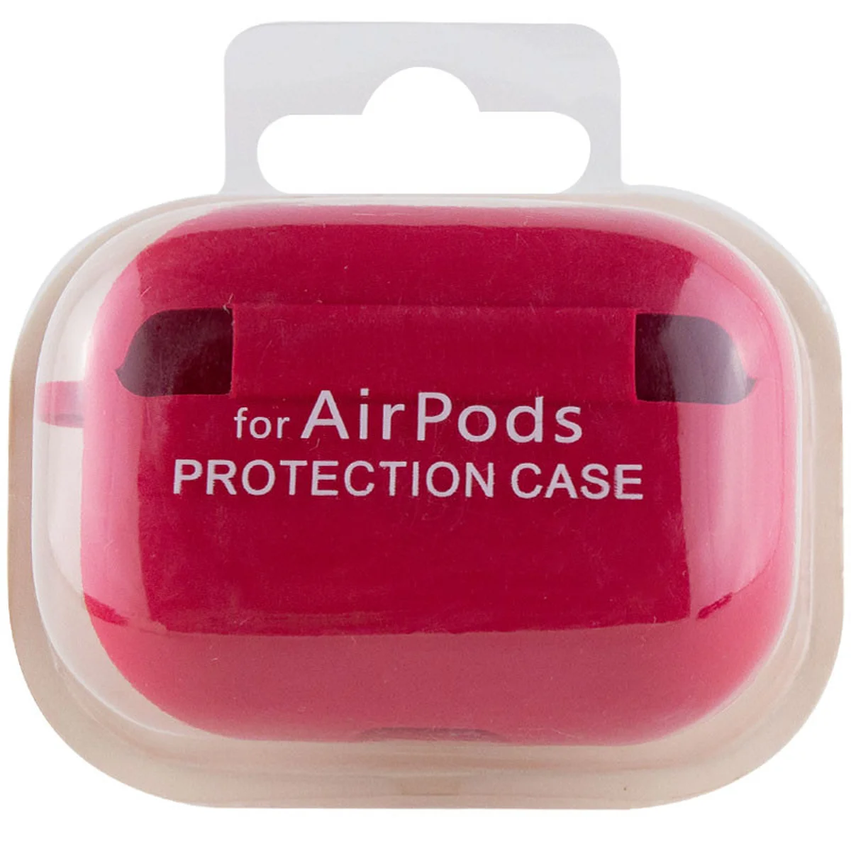 Силиконовый футляр с микрофиброй для наушников Airpods Pro Красный / Rose Red