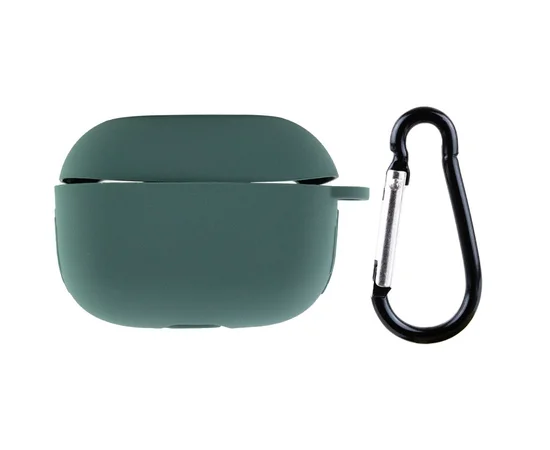 Силиконовый футляр New с карабином для наушников Airpods Pro Зеленый / Pine green
