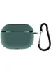 Силиконовый футляр New с карабином для наушников Airpods Pro Зеленый / Pine green