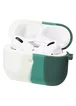 Силиконовый футляр Colorfull для наушников AirPods Pro Белый / Зеленый
