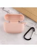 Силиконовый футляр New с карабином для наушников Airpods Pro Розовый / Pink Sand