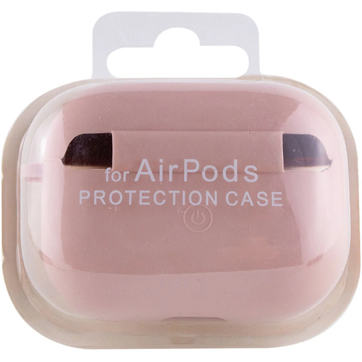 Силиконовый футляр с микрофиброй для наушников Airpods Pro Розовый / Pink Sand