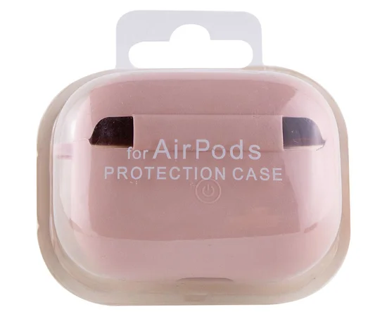 Силіконовий футляр з мікрофіброю для навушників Airpods Pro Рожевий / Pink Sand