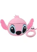 Силиконовый футляр Disney series для наушников AirPods + кольцо Стич / Розовый