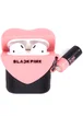 Силиконовый футляр Logo series для наушников AirPods 1/2 + карабин Blackpink