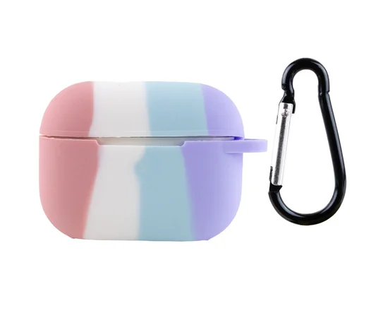 Силиконовый футляр Colorfull для наушников AirPods Pro Розовый / Сиреневый