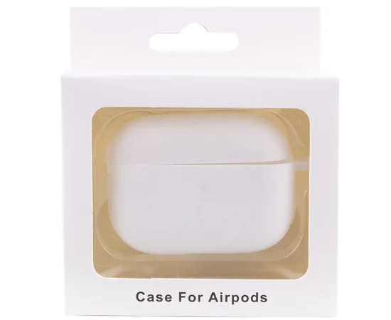 Силиконовый футляр New с карабином для наушников Airpods Pro Белый / White