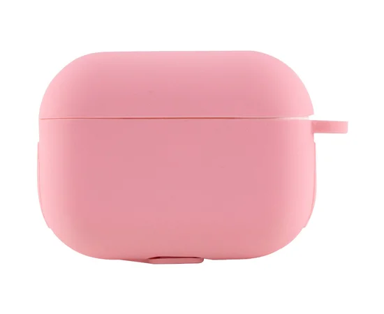 Силиконовый футляр New с карабином для наушников Airpods Pro Розовый / Light pink