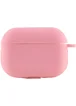 Силиконовый футляр New с карабином для наушников Airpods Pro Розовый / Light pink