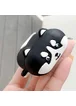 Силиконовый футляр Dogs для наушников AirPods 1/2 Haski stands / Черный