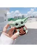 Силиконовый футляр Star Wars Force для наушников AirPods 1/2 + карабин Baby Yoda