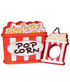 Силиконовый футляр Food для наушников AirPods 3 + кольцо Поп-корн