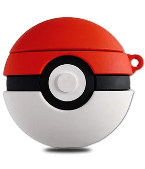 Силиконовый футляр Cartoons&Heroes для наушников AirPods 1/2 + карабин Покебол