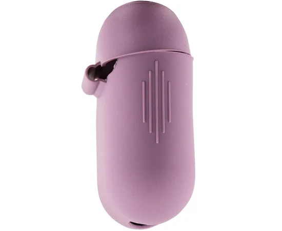 Силиконовый футляр New с карабином для наушников Airpods 1/2 Лиловый / Lilac Pride