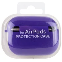 Силиконовый футляр с микрофиброй для наушников Airpods Pro Фиолетовый / Ultra Violet